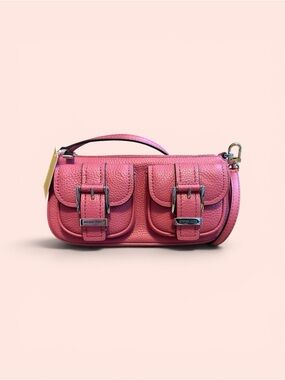 Michael Kors Pink Leather Double-Pocket Shoulder Bag